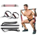 posture belts-Pilates Bar Kit With Resistance Bands Portable Home Gym Workout Equipment Perfect Stretched Fusion Exercise Bar And Bands