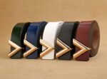 posture belts-Ladies Luxury Leather Alloy V-Shaped Buckle High Quality Fashion Women's Belt