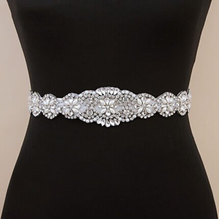 posture belts-Bridal wedding belt with rhinestone decoration