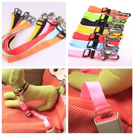 Posture belts-Adjustable Dog Pet Car Safety Seat Belt Restraint Lead Travel Leash