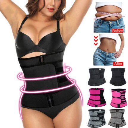 posture belts-Tummy Sweat Shapewear Bodysuits Women Waist Trainer Slimming 2-3 Belts Workout Shaper Corset